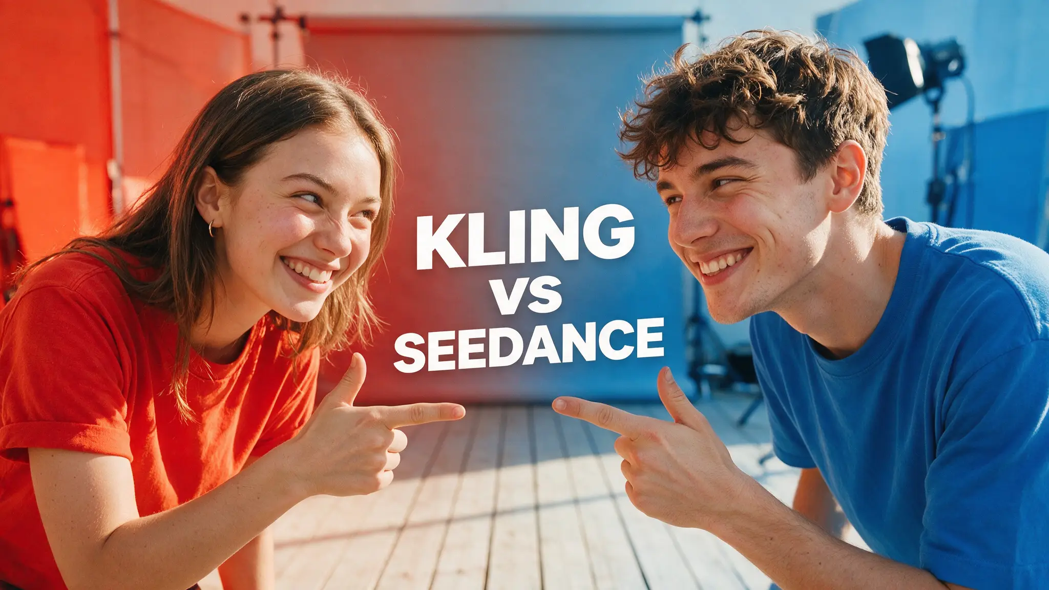 Cinematic AI video production illustration for: Kling vs Seedance (2026): Tested Both โ Which to Use