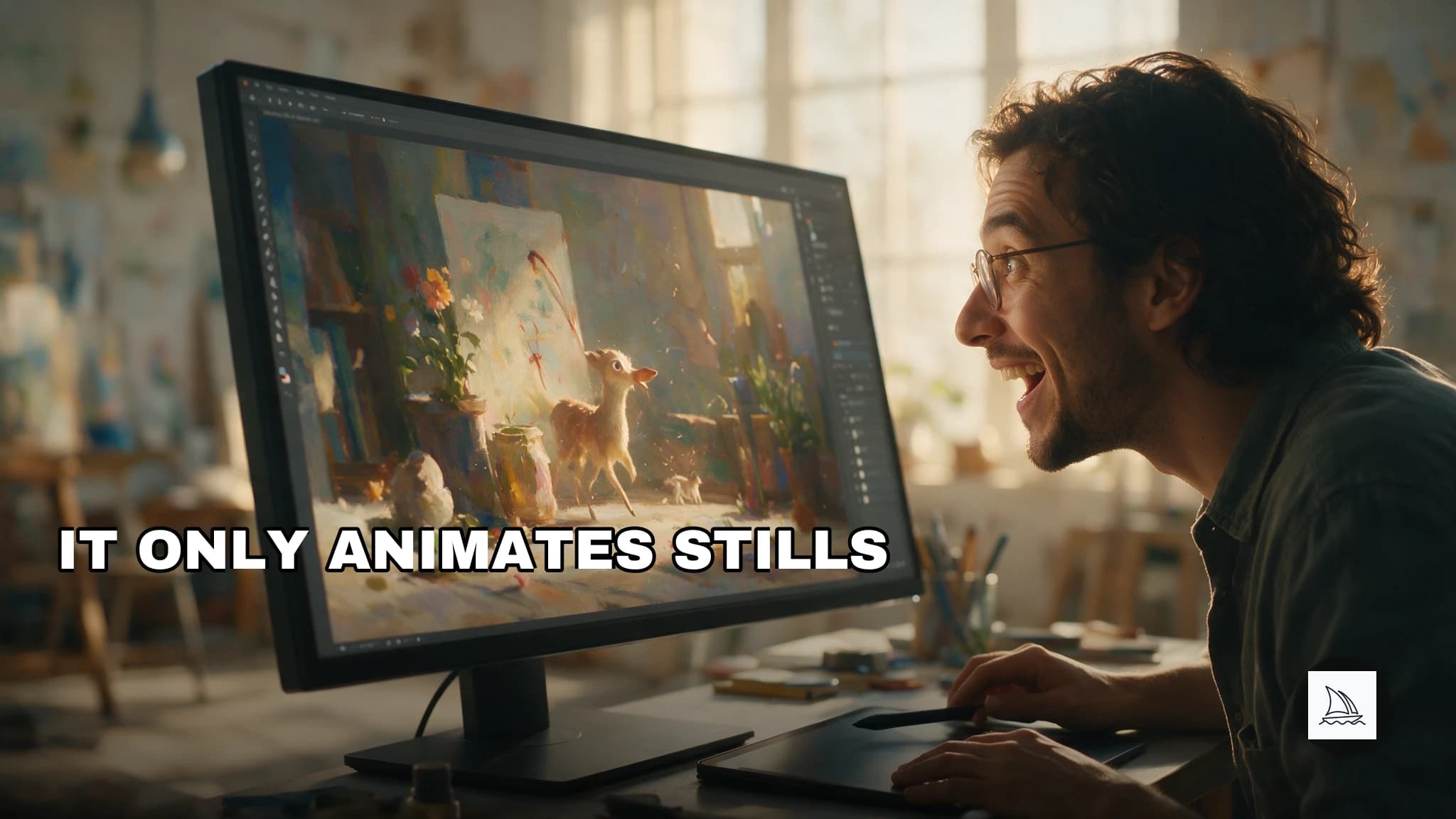 Cinematic AI video production illustration for: Midjourney Video: What It Actually Does, and What It Costs