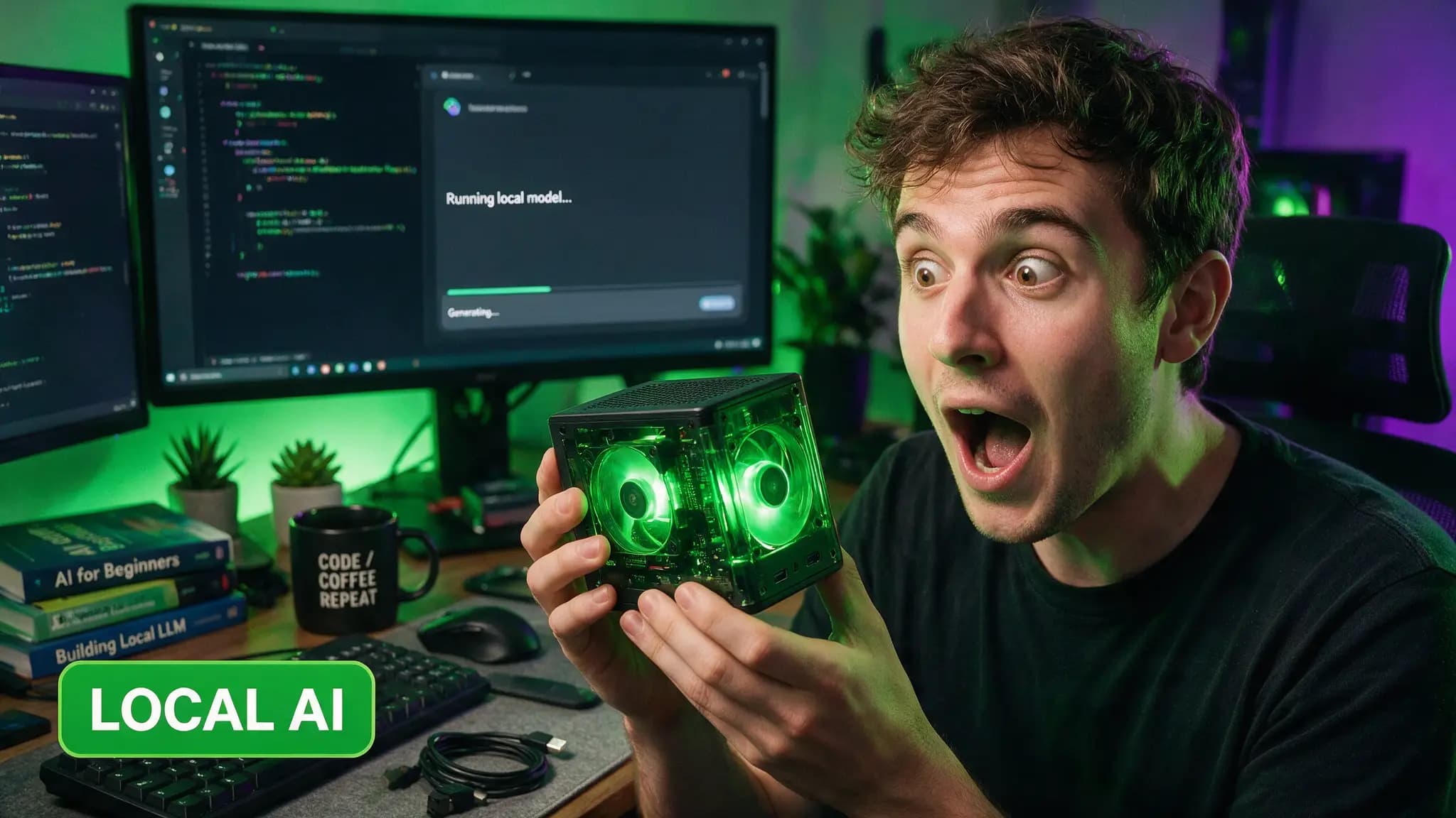 Cinematic local AI hardware illustration for: NVIDIA RTX Spark for Local AI (2026): What It Actually Runs