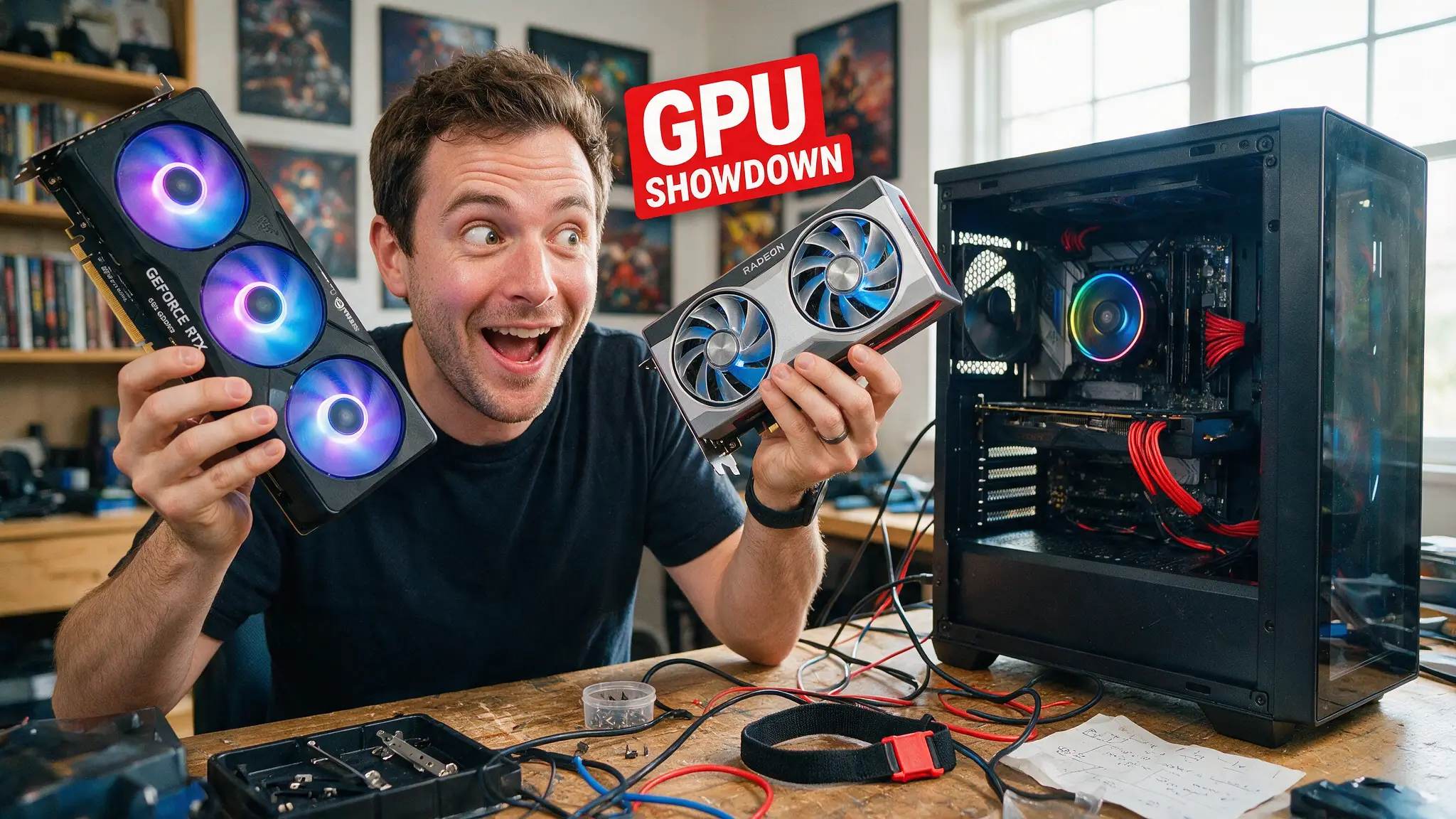 Cinematic local AI hardware illustration for: Used RTX 3090 vs New RTX 4060 Ti 16GB for Local AI (2026)