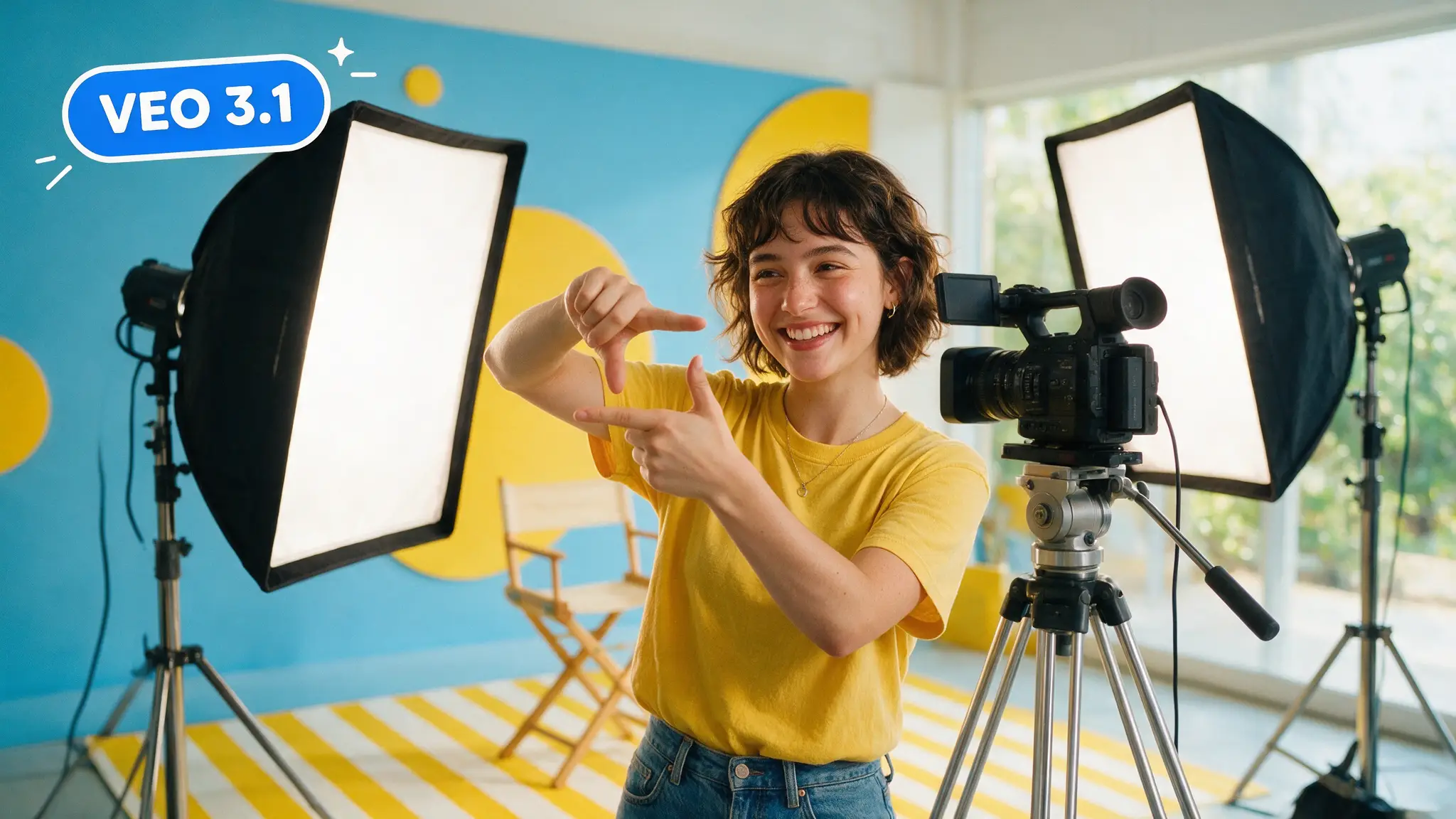 Cinematic AI video production illustration for: Google Veo โ Tool Hub: Facts, Best Tutorials & Our Verdict